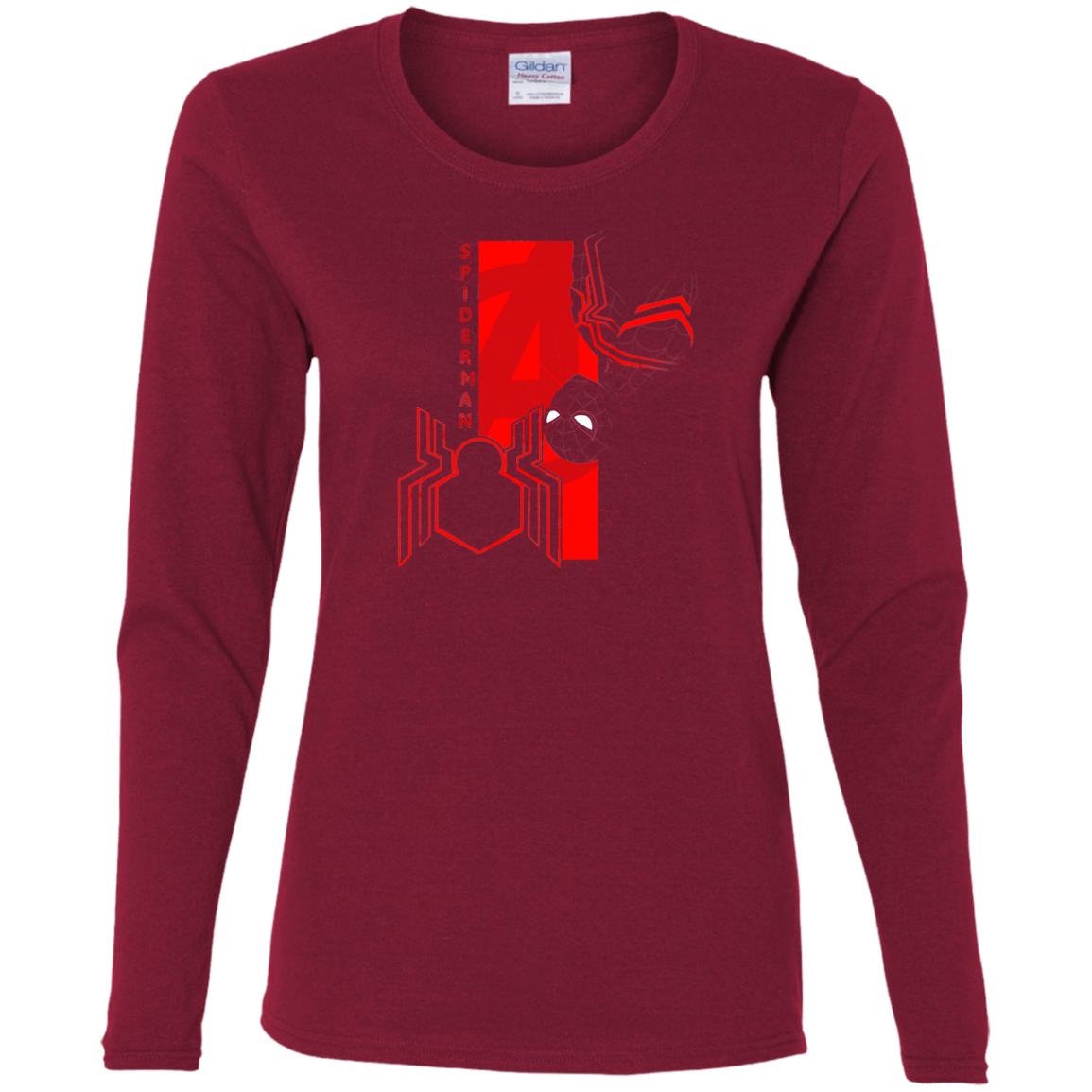 T-Shirts Cardinal / S Spiderman Profile Women's Long Sleeve T-Shirt