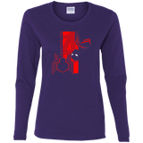 T-Shirts Purple / S Spiderman Profile Women's Long Sleeve T-Shirt