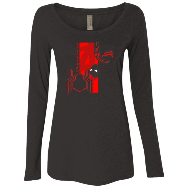 T-Shirts Vintage Black / S Spiderman Profile Women's Triblend Long Sleeve Shirt