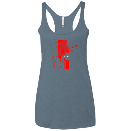T-Shirts Indigo / X-Small Spiderman Profile Women's Triblend Racerback Tank
