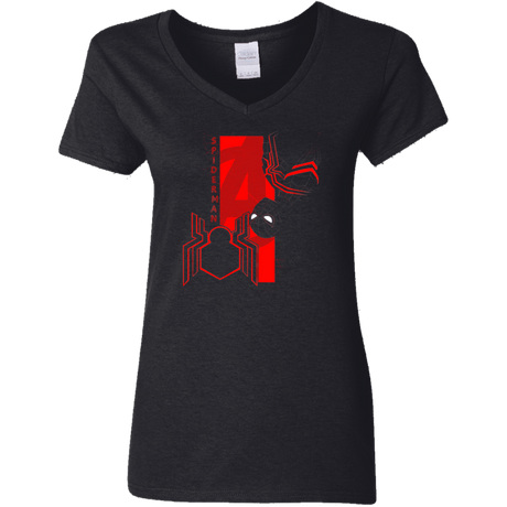 T-Shirts Black / S Spiderman Profile Women's V-Neck T-Shirt