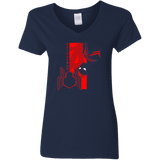 T-Shirts Navy / S Spiderman Profile Women's V-Neck T-Shirt