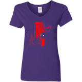 T-Shirts Purple / S Spiderman Profile Women's V-Neck T-Shirt