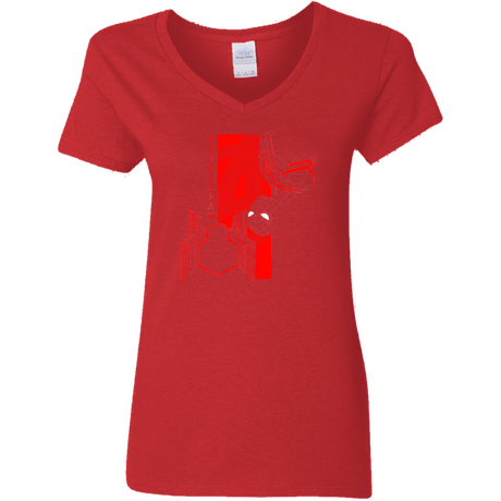 T-Shirts Red / S Spiderman Profile Women's V-Neck T-Shirt