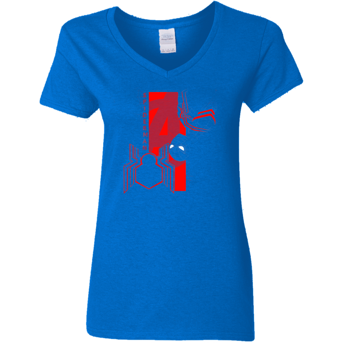 T-Shirts Royal / S Spiderman Profile Women's V-Neck T-Shirt