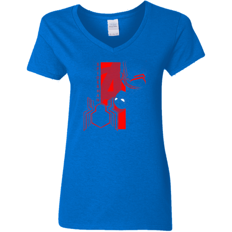 T-Shirts Royal / S Spiderman Profile Women's V-Neck T-Shirt