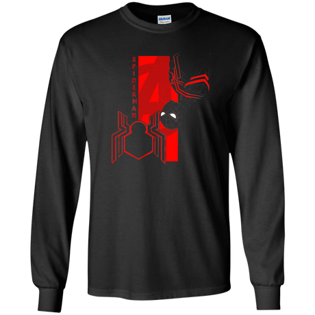 T-Shirts Black / YS Spiderman Profile Youth Long Sleeve T-Shirt