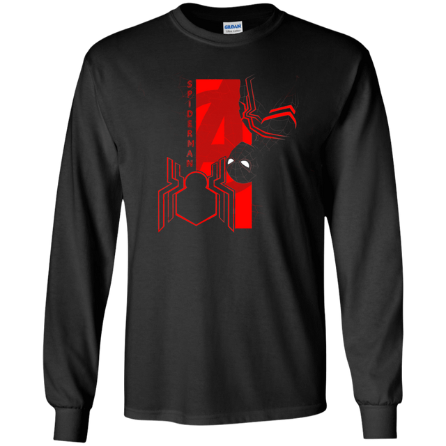 T-Shirts Black / YS Spiderman Profile Youth Long Sleeve T-Shirt