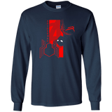 T-Shirts Navy / YS Spiderman Profile Youth Long Sleeve T-Shirt