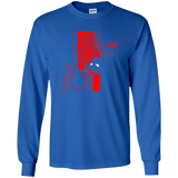 T-Shirts Royal / YS Spiderman Profile Youth Long Sleeve T-Shirt