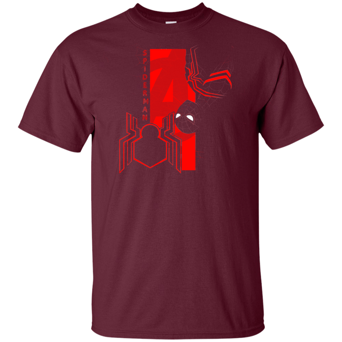 T-Shirts Maroon / YXS Spiderman Profile Youth T-Shirt