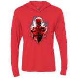 T-Shirts Vintage Red / X-Small Spiderman Triblend Long Sleeve Hoodie Tee