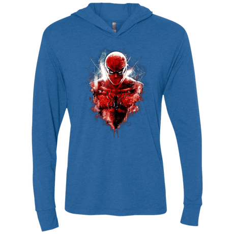 T-Shirts Vintage Royal / X-Small Spiderman Triblend Long Sleeve Hoodie Tee