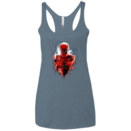 T-Shirts Indigo / X-Small Spiderman Women's Triblend Racerback Tank