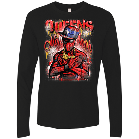 T-Shirts Black / Small Spidey Queens Men's Premium Long Sleeve