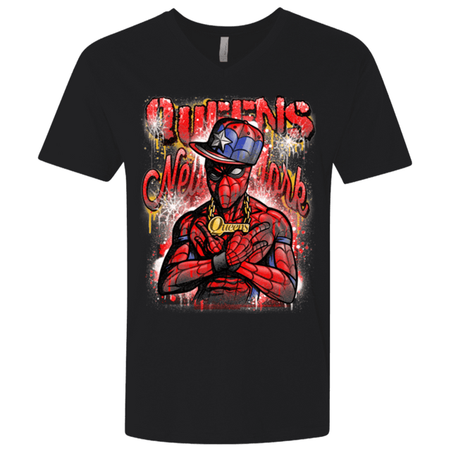 T-Shirts Black / X-Small Spidey Queens Men's Premium V-Neck