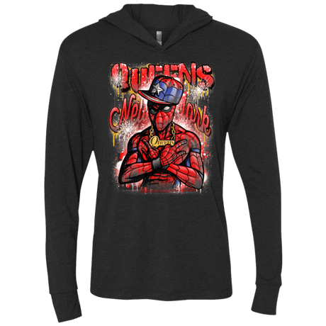 T-Shirts Vintage Black / X-Small Spidey Queens Triblend Long Sleeve Hoodie Tee