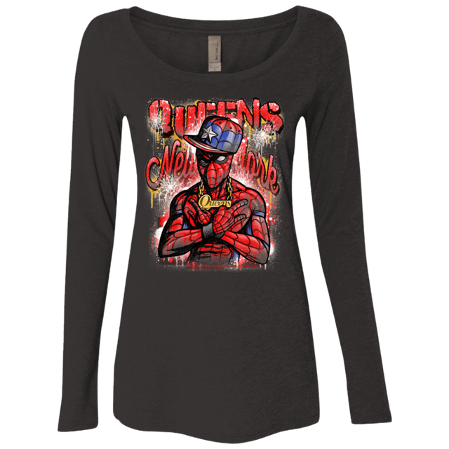 T-Shirts Vintage Black / Small Spidey Queens Women's Triblend Long Sleeve Shirt