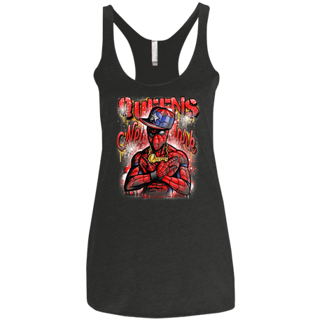 T-Shirts Vintage Black / X-Small Spidey Queens Women's Triblend Racerback Tank
