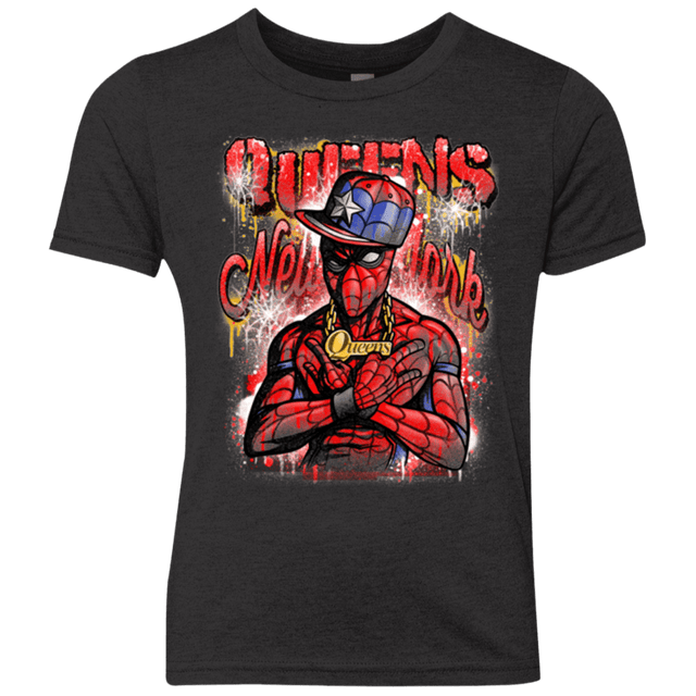 T-Shirts Vintage Black / YXS Spidey Queens Youth Triblend T-Shirt