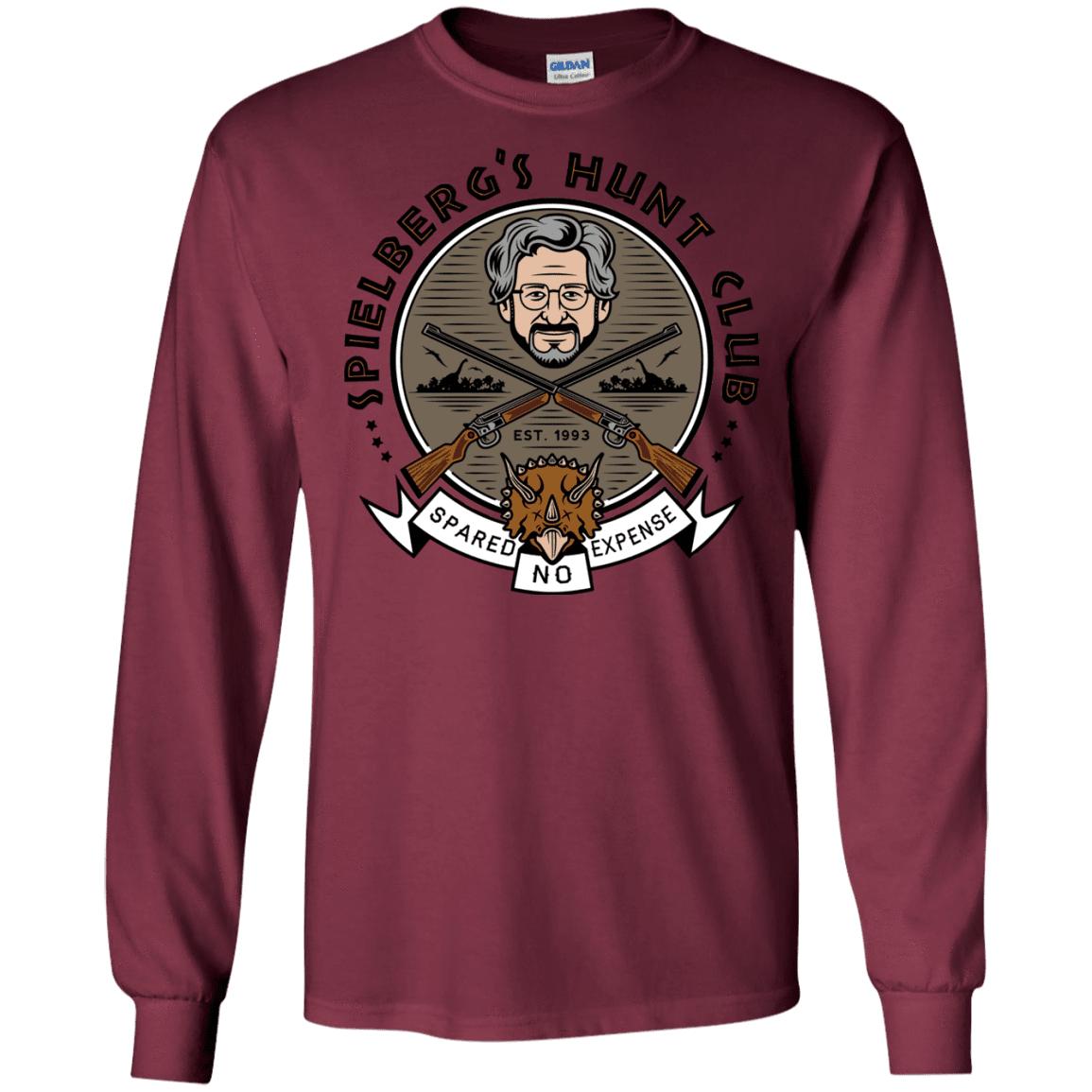 T-Shirts Maroon / S Spielbergs Hunt Club Men's Long Sleeve T-Shirt