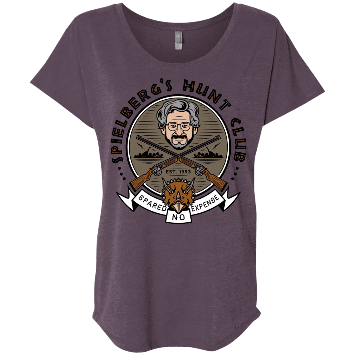 T-Shirts Vintage Purple / X-Small Spielbergs Hunt Club Triblend Dolman Sleeve