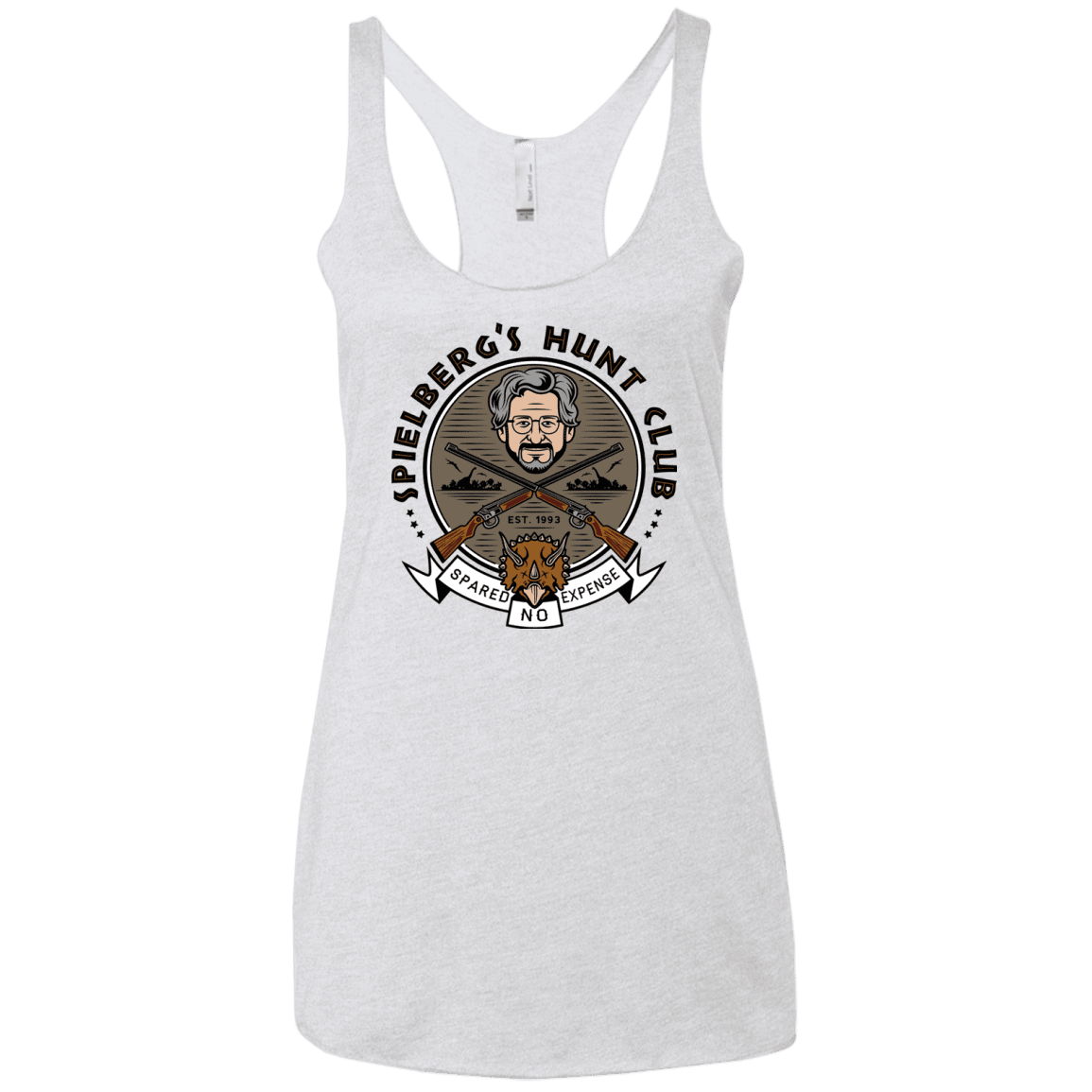 T-Shirts Heather White / X-Small Spielbergs Hunt Club Women's Triblend Racerback Tank