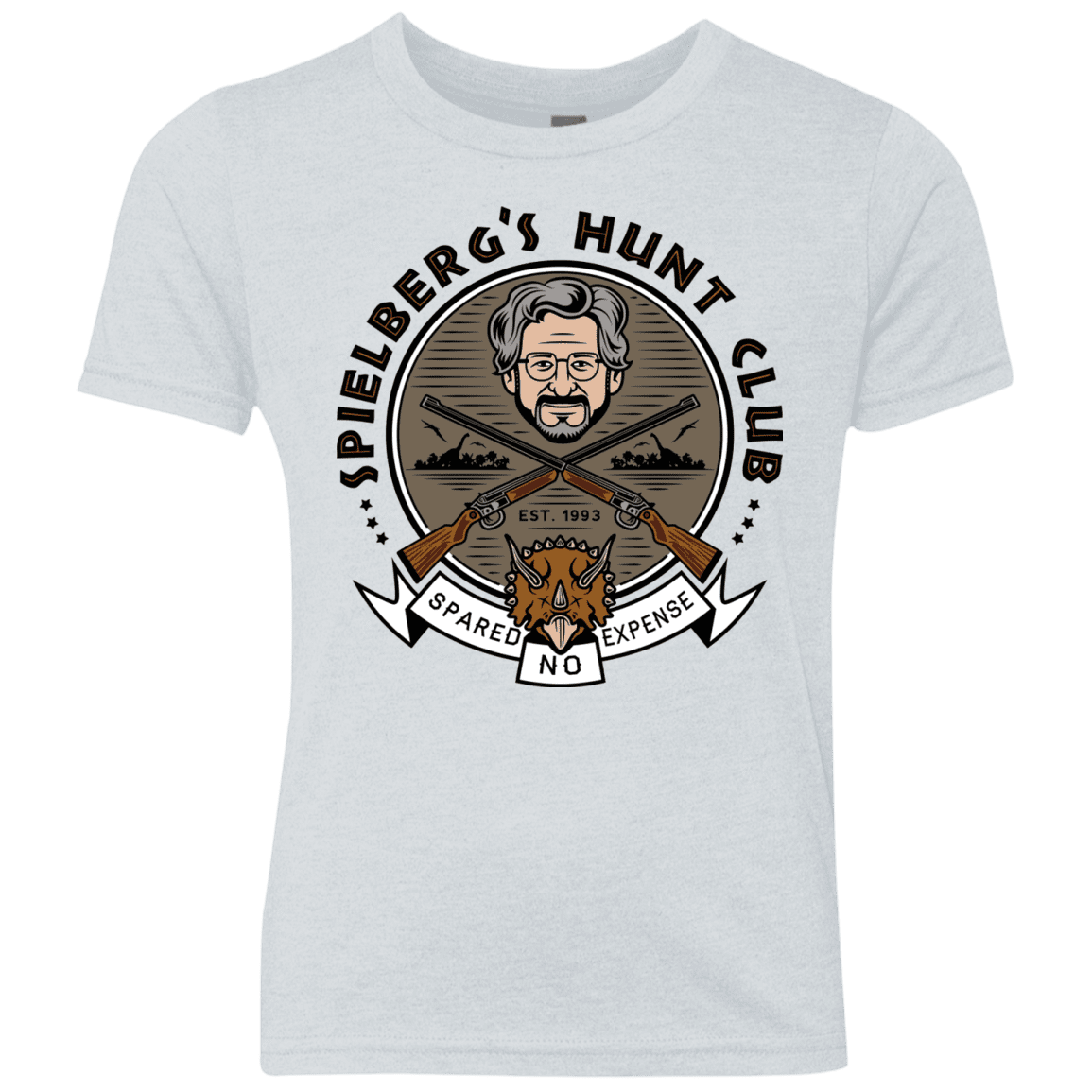 T-Shirts Heather White / YXS Spielbergs Hunt Club Youth Triblend T-Shirt