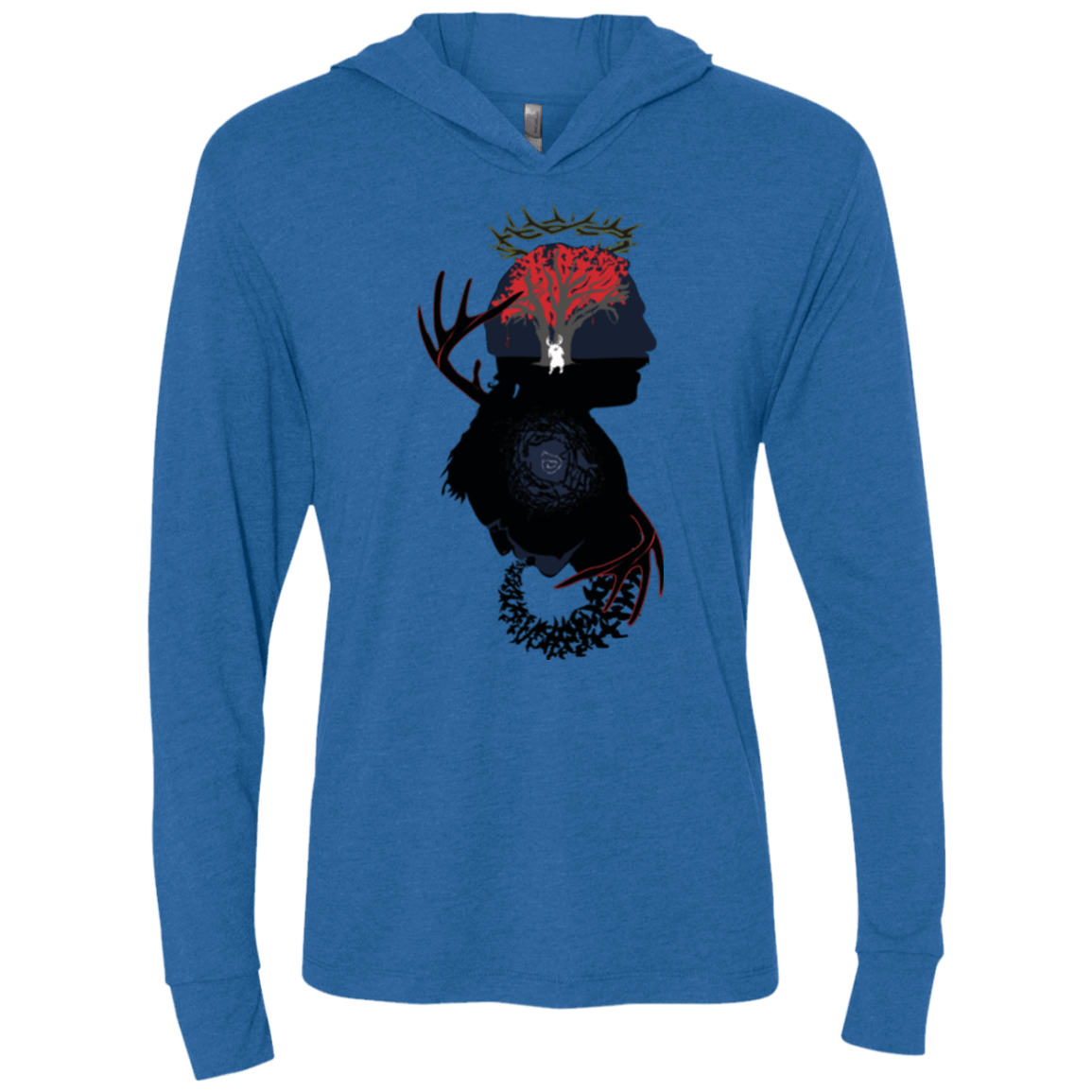 T-Shirts Vintage Royal / X-Small Spiral Detective Triblend Long Sleeve Hoodie Tee