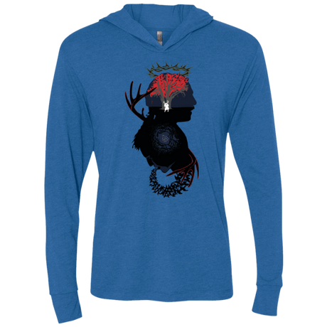 T-Shirts Vintage Royal / X-Small Spiral Detective Triblend Long Sleeve Hoodie Tee