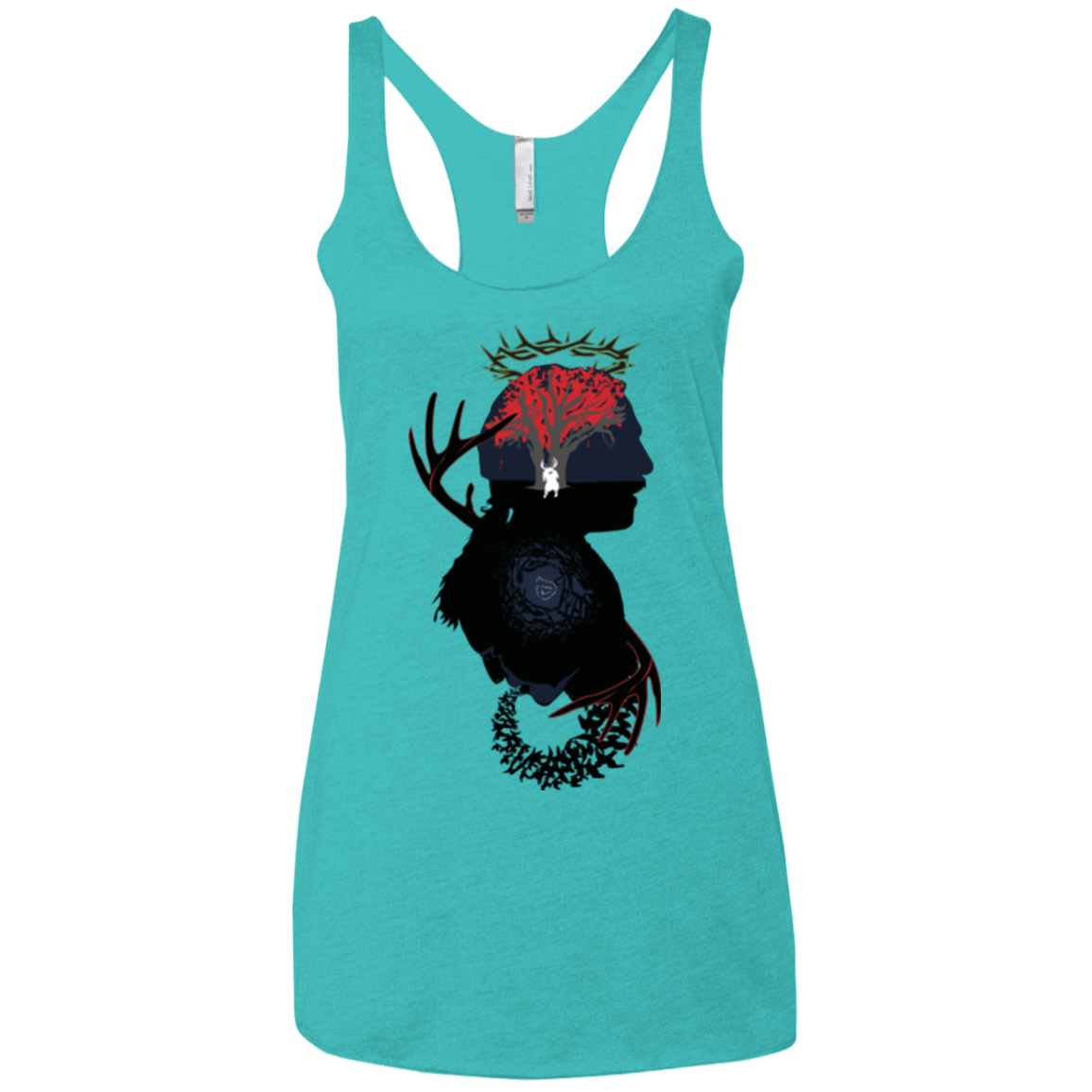 T-Shirts Tahiti Blue / X-Small Spiral Detective Women's Triblend Racerback Tank