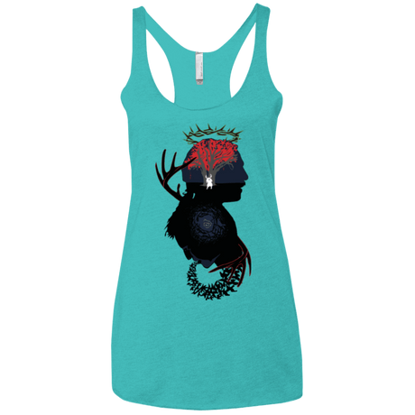 T-Shirts Tahiti Blue / X-Small Spiral Detective Women's Triblend Racerback Tank