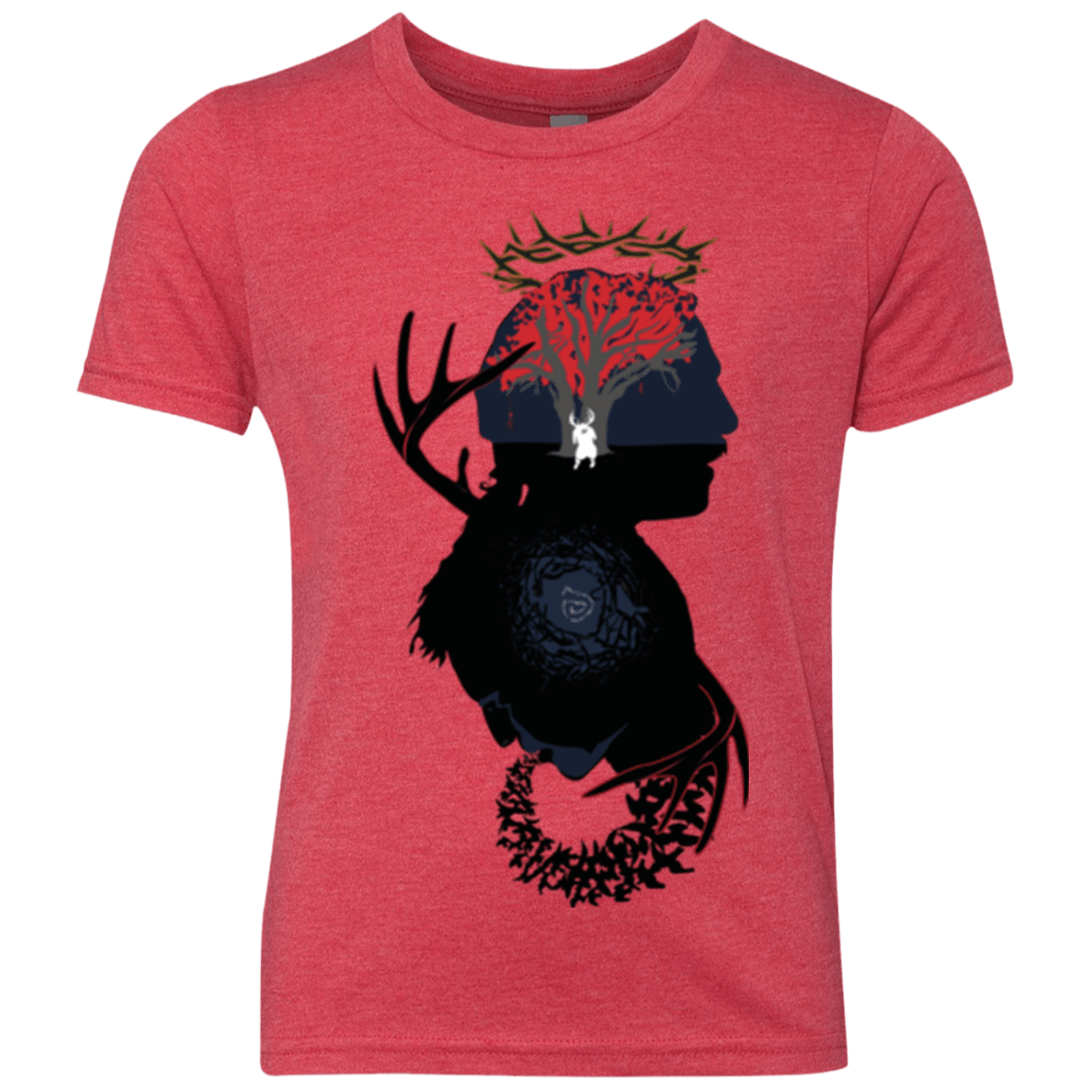 T-Shirts Vintage Red / YXS Spiral Detective Youth Triblend T-Shirt