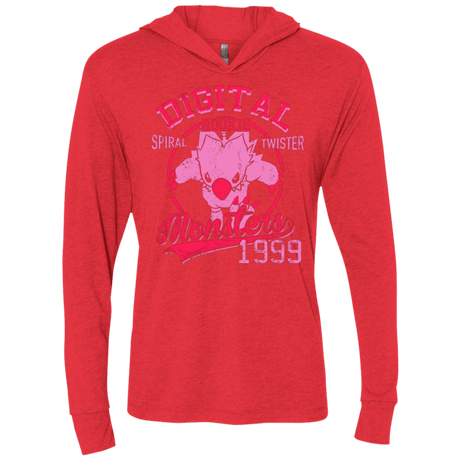 T-Shirts Vintage Red / X-Small Spiral Twister Triblend Long Sleeve Hoodie Tee