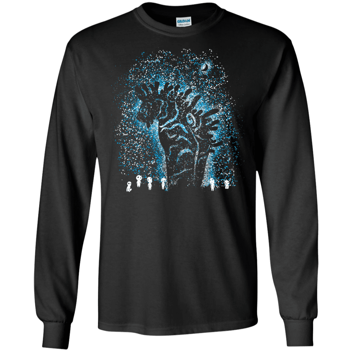 T-Shirts Black / S Spirits In The Night Men's Long Sleeve T-Shirt