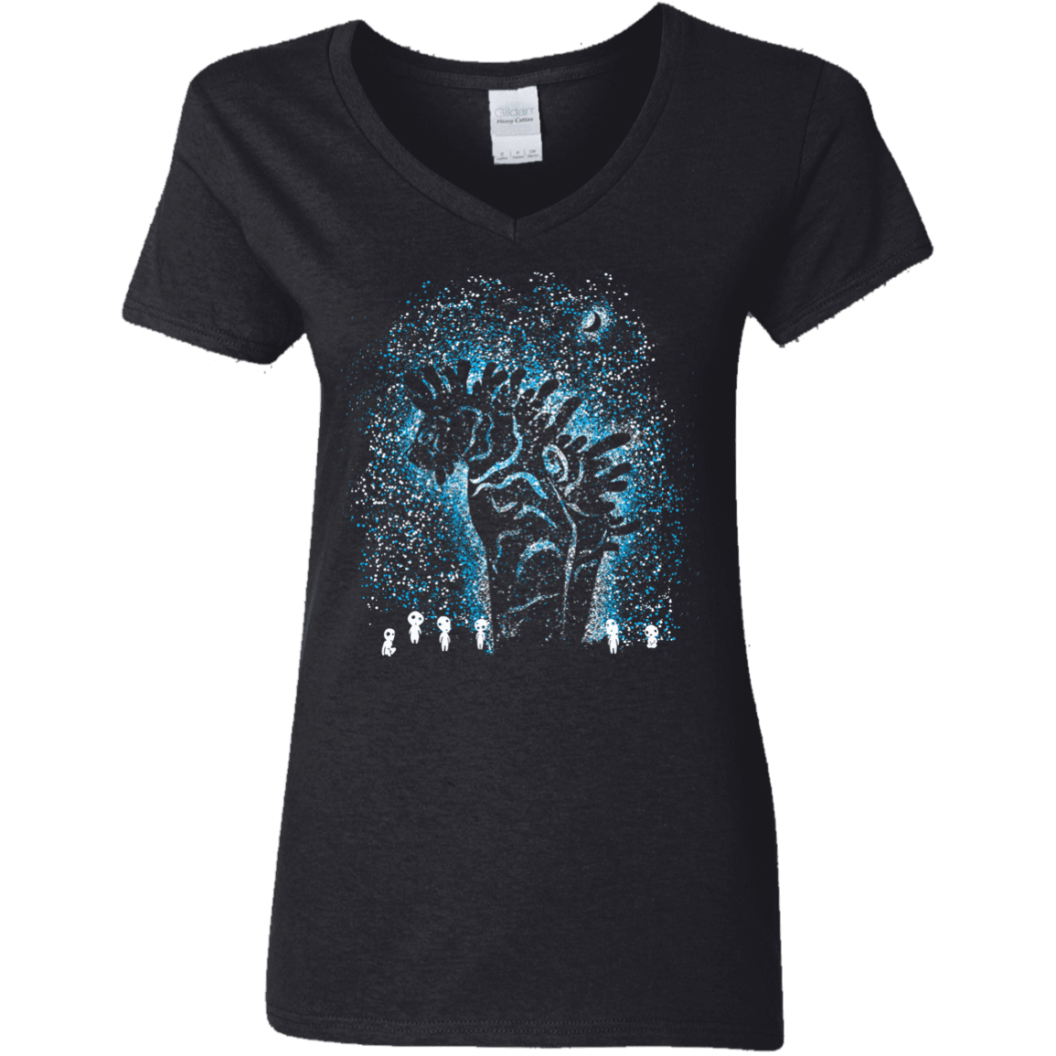 T-Shirts Black / S Spirits In The Night Women's V-Neck T-Shirt