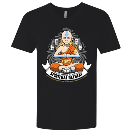 T-Shirts Black / X-Small SPIRITUAL RETREATT Men's Premium V-Neck