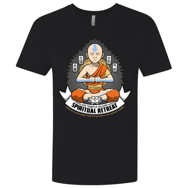 T-Shirts Black / X-Small SPIRITUAL RETREATT Men's Premium V-Neck
