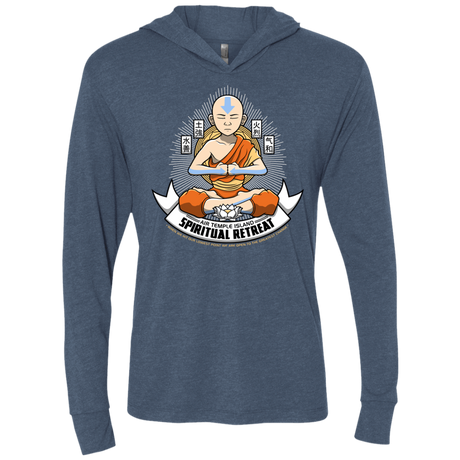 T-Shirts Indigo / X-Small SPIRITUAL RETREATT Triblend Long Sleeve Hoodie Tee