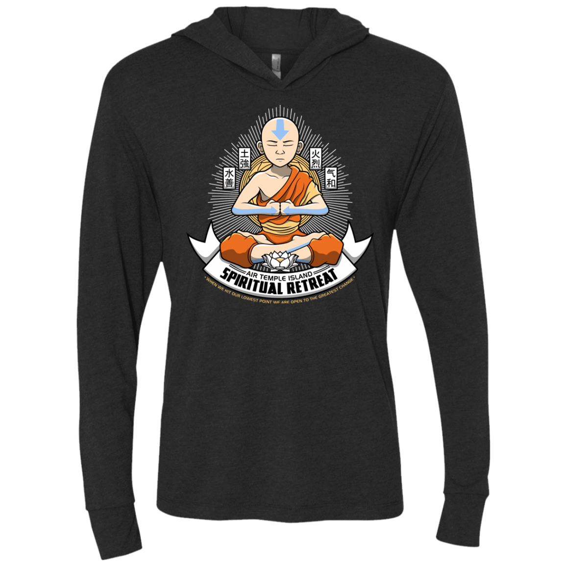 T-Shirts Vintage Black / X-Small SPIRITUAL RETREATT Triblend Long Sleeve Hoodie Tee