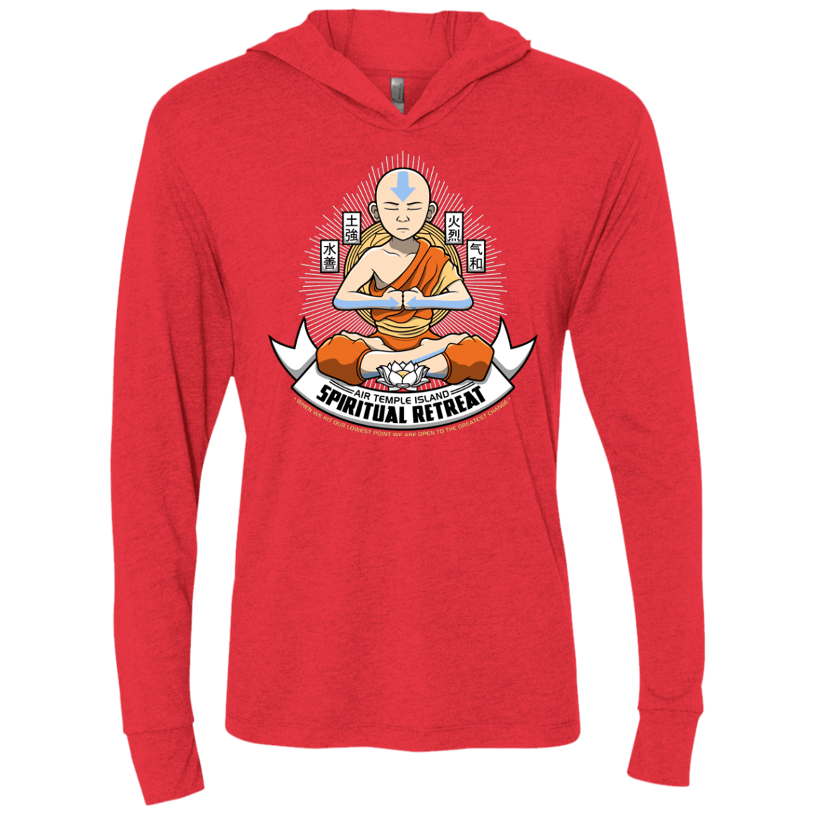 T-Shirts Vintage Red / X-Small SPIRITUAL RETREATT Triblend Long Sleeve Hoodie Tee