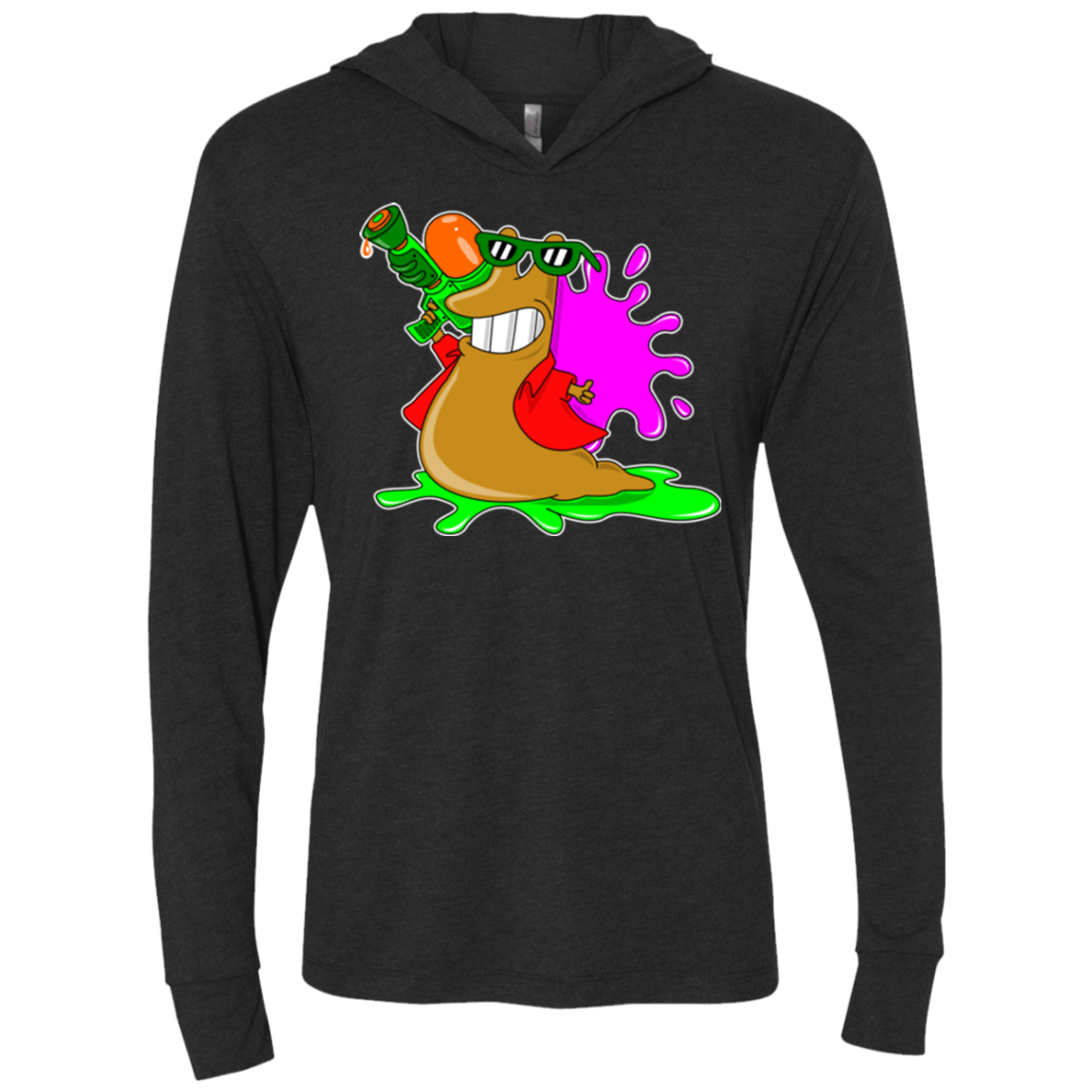 T-Shirts Vintage Black / X-Small Splash party Triblend Long Sleeve Hoodie Tee