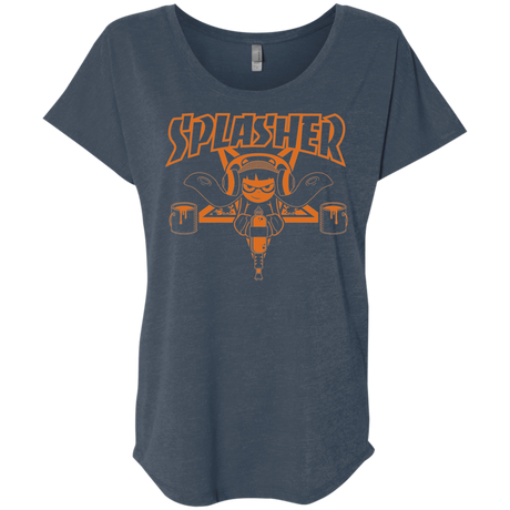 T-Shirts Indigo / X-Small SPLASHER Triblend Dolman Sleeve