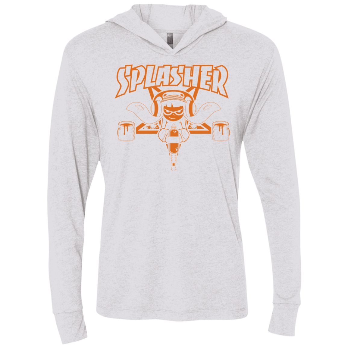 T-Shirts Heather White / X-Small SPLASHER Triblend Long Sleeve Hoodie Tee
