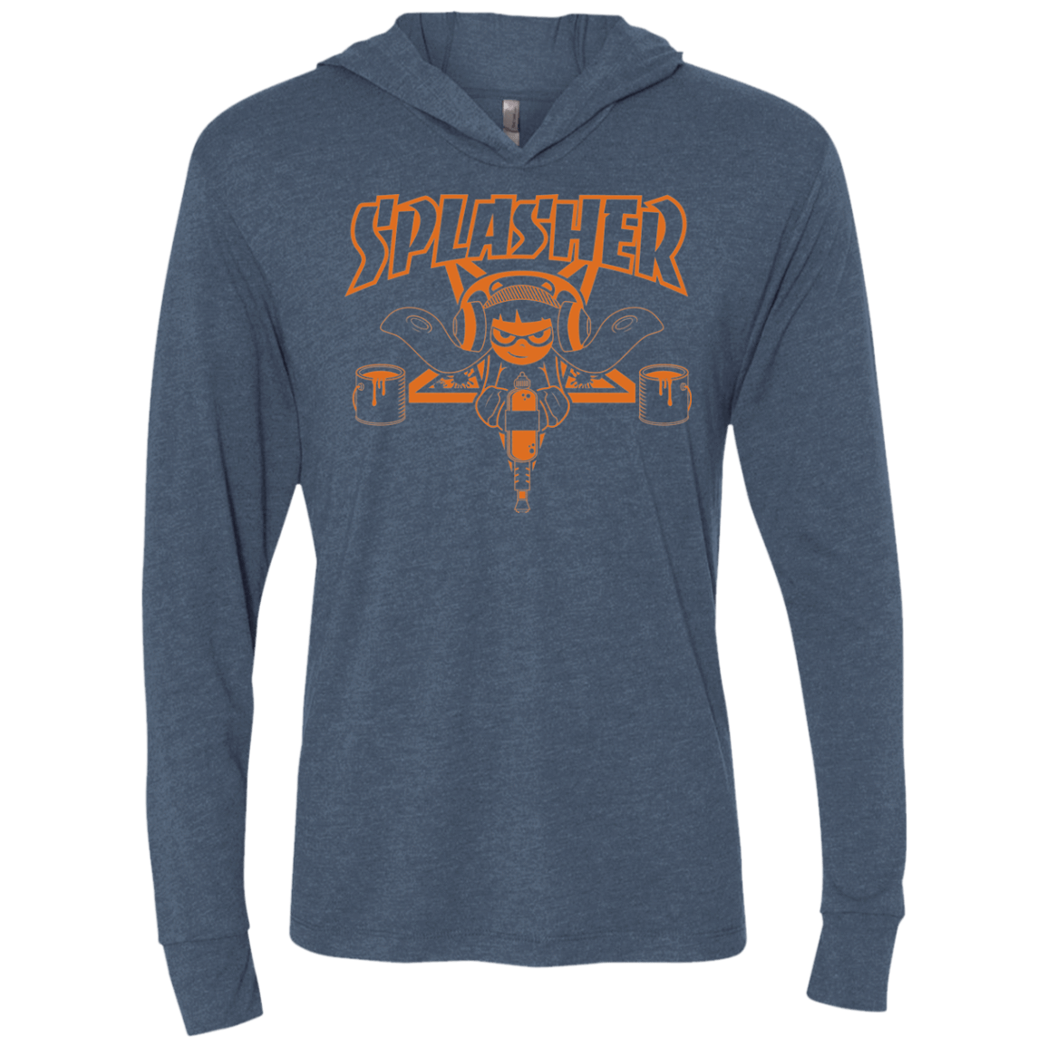 T-Shirts Indigo / X-Small SPLASHER Triblend Long Sleeve Hoodie Tee