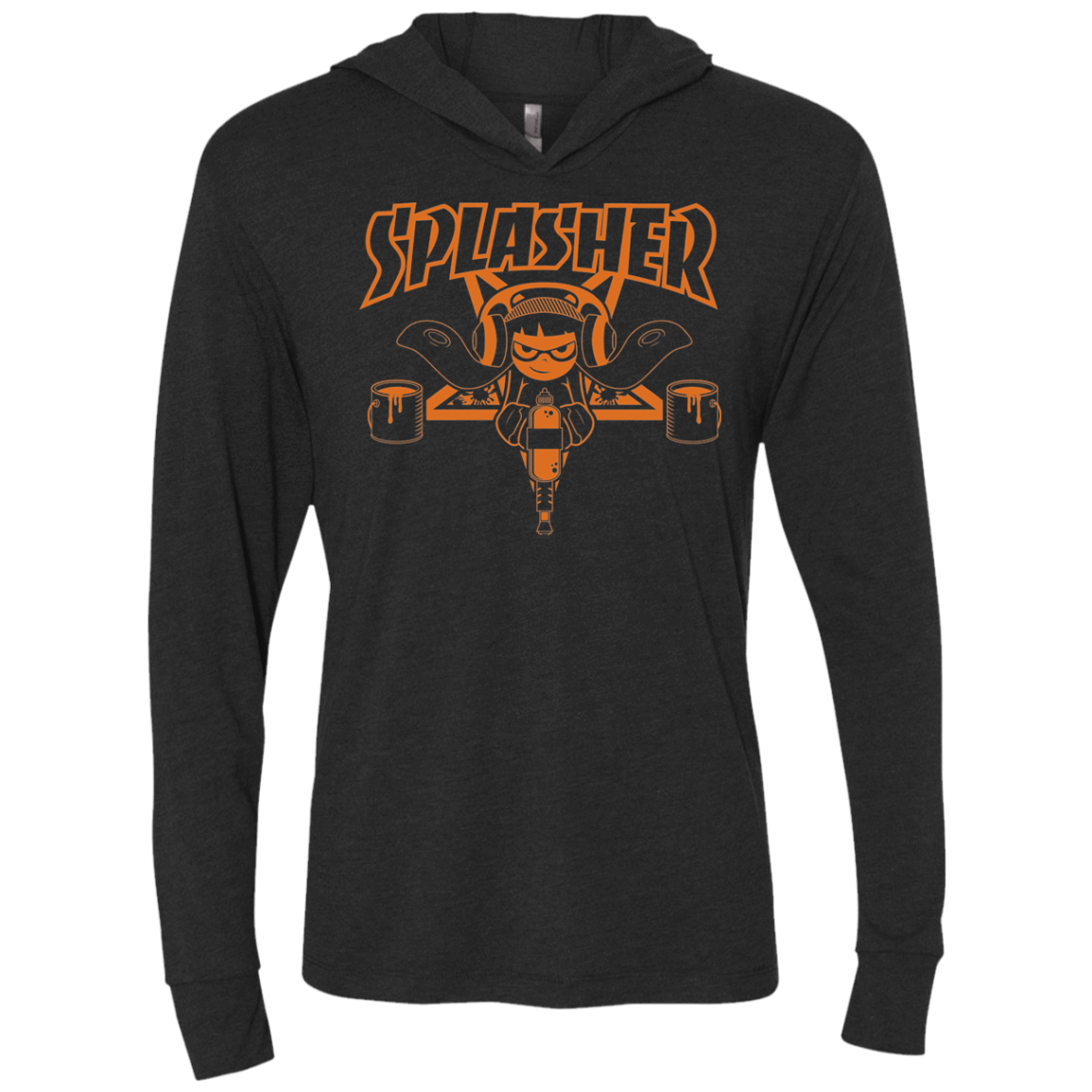 T-Shirts Vintage Black / X-Small SPLASHER Triblend Long Sleeve Hoodie Tee
