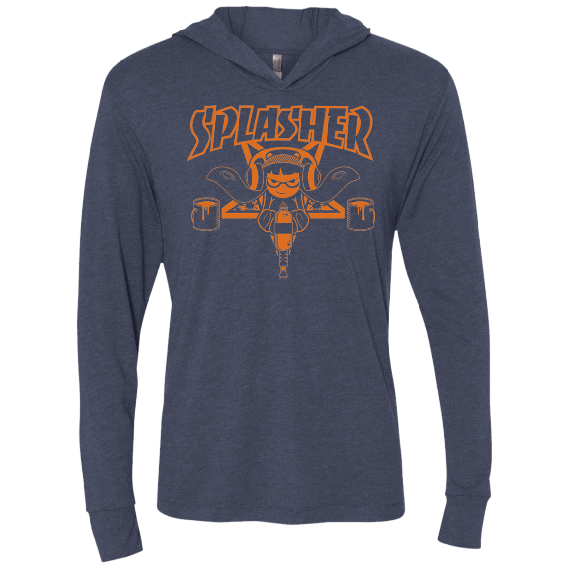 T-Shirts Vintage Navy / X-Small SPLASHER Triblend Long Sleeve Hoodie Tee
