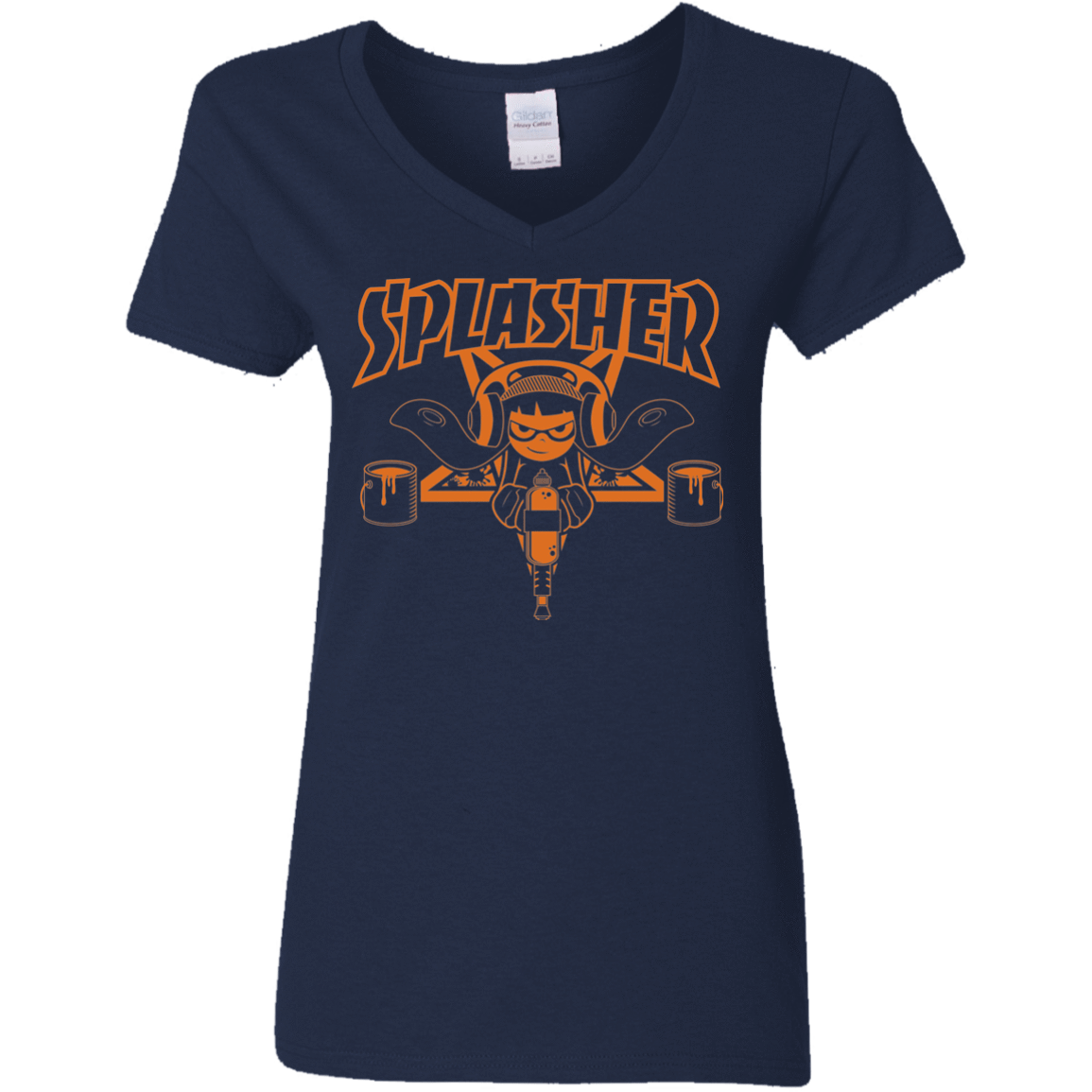 T-Shirts Navy / S SPLASHER Women's V-Neck T-Shirt