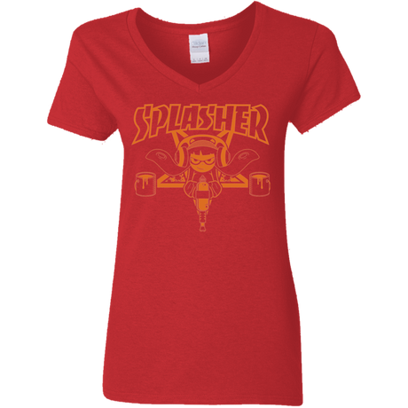 T-Shirts Red / S SPLASHER Women's V-Neck T-Shirt