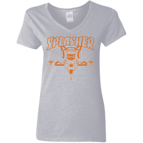 T-Shirts Sport Grey / S SPLASHER Women's V-Neck T-Shirt